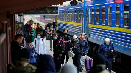 Zwischenstopp in Przemysl: Geflüchtete im polnischen Grenzort zur Ukraine.