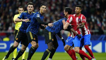 Auch Cristiano Ronaldo (Bildmitte) blieb bei Atletico blass.