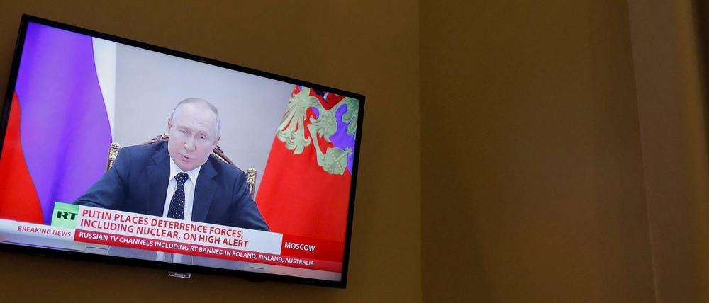 Wenn Putin spricht, ist Russia Today live dabei.