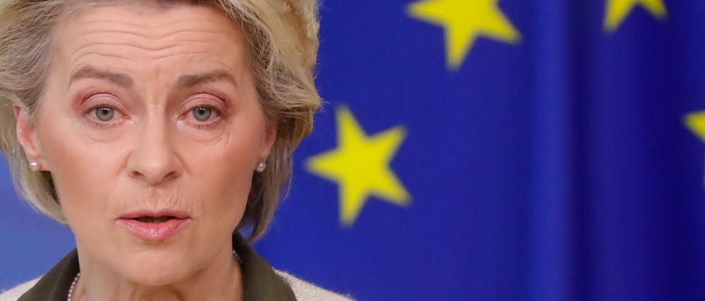 EU-Kommissionschefin von der Leyen befürwortet im Grundsatz einen EU-Beitritt der Ukraine.