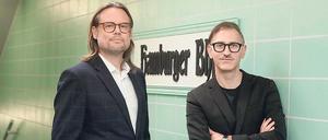 Till Fellrath und Sam Bardaouil leiten seit 1. Januar 2022 den Hamburger Bahnhof.