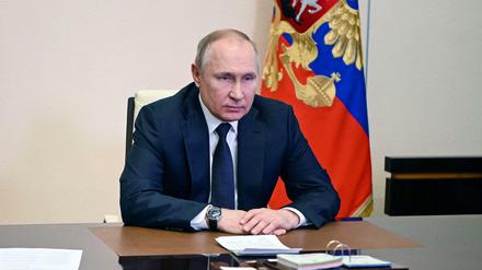 Putin während seiner Rede im Nationalen Sicherheitsrat.