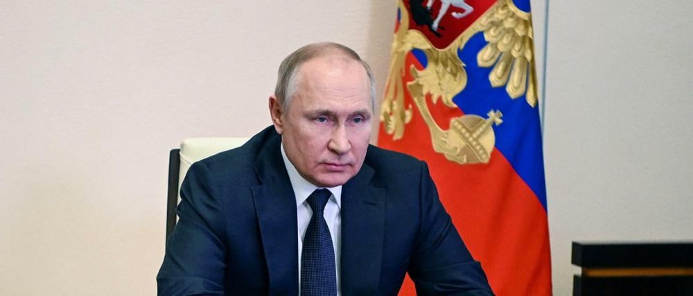 Putin während seiner Rede im Nationalen Sicherheitsrat.