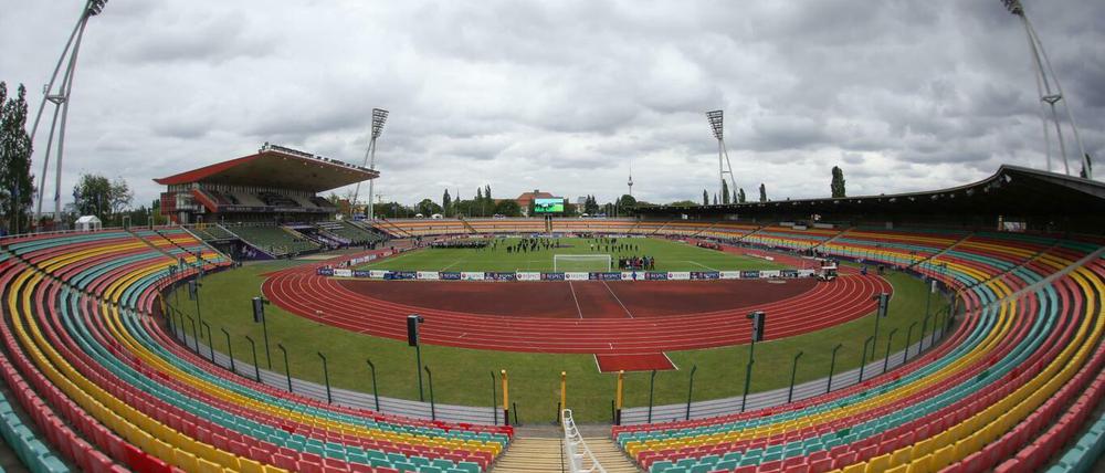 Das Stadion im Jahn-Sportpark in Prenzlauer Berg.