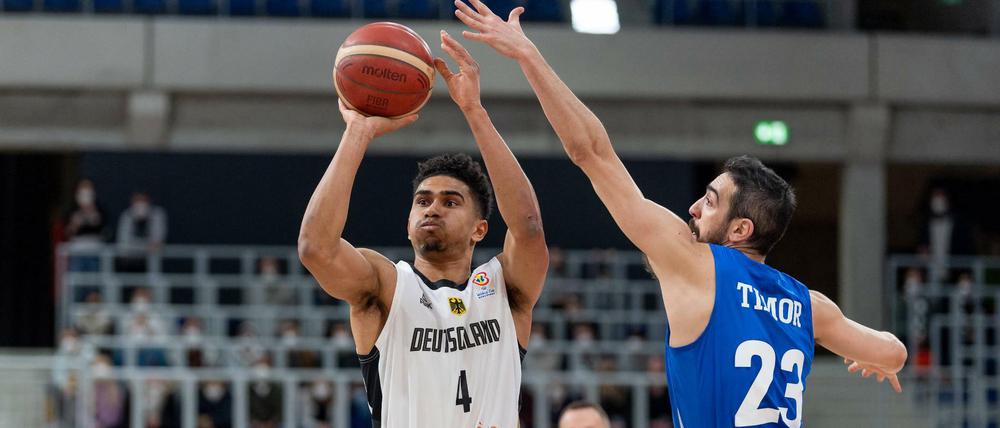Der deutsche Basketballer Maodo Lo von Alba Berlin war am treffsichersten gegen Israel.