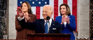 Joe Biden bei seiner ersten Rede an die Nation.