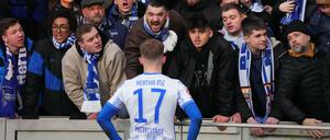Frustriert: Die Fans von Hertha BSC.