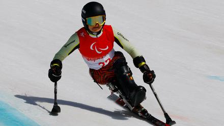 Anna-Lena Forster auf ihrem Weg zu Silber im Super-G.
