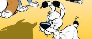 Idefix hat seit einiger Zeit neben den Asterix-Abenteuern auch seine eigene Albenreihe, hier das Titelbild des ersten Bandes.