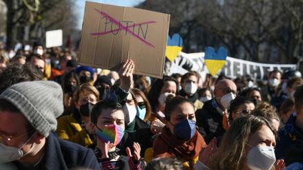 Viele Deutsche machen ihrer Meinung zu Putin bei Protesten Luft.