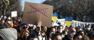 Viele Deutsche machen ihrer Meinung zu Putin bei Protesten Luft. 
