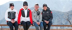 Die Aigners auf der Stange: Barbara, Veronika, Johannes und Elisabeth (von links).