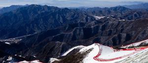 Wüstenschnee. Der Schnee bei den Spielen in Peking kommt aus der Kanone.