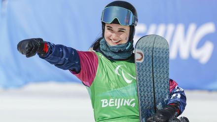 Die Bronzemedaille hat Brenna Huckaby in Peking bereits sicher.