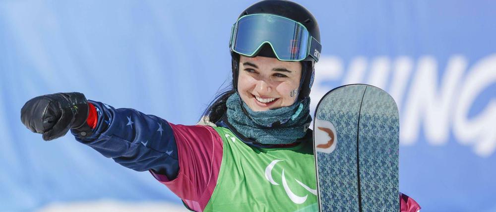 Die Bronzemedaille hat Brenna Huckaby in Peking bereits sicher.