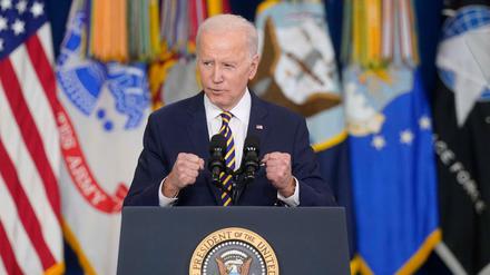US-Präsident Joe Biden bei seinem Besuch in Fort Worth, Texas, am Dienstag. 