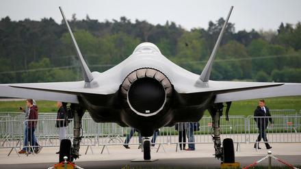Eine Lockheed Martin F-35 auf der ILA in Berlin. 