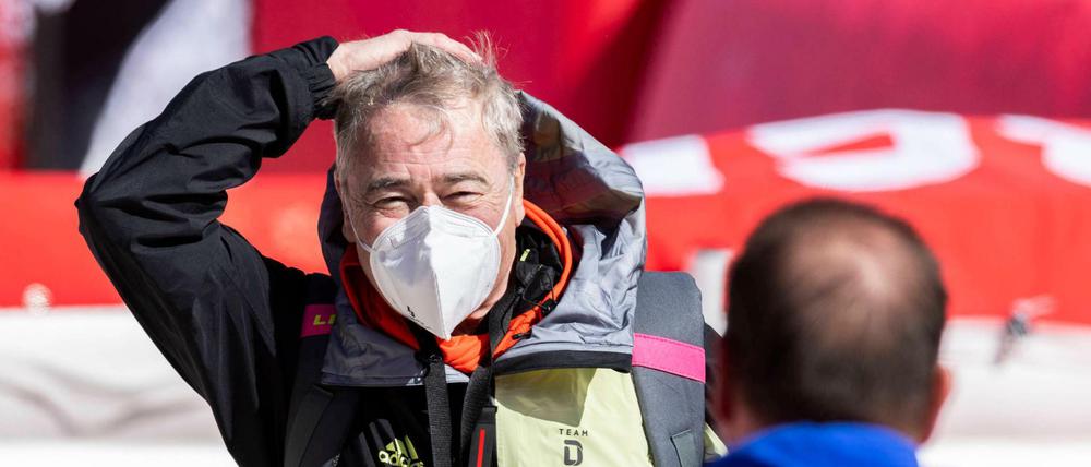 Hartmut Stinus bei den Ski-alpin-Wettbewerben.