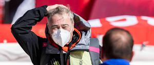 Hartmut Stinus bei den Ski-alpin-Wettbewerben.