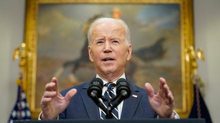 Joe Biden, Präsident der USA, will wegen des Ukraine-Krieges in Abstimmung mit westlichen Partnern weitere Strafmaßnahmen gegen Russland in Gang setzen.