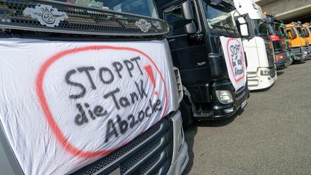 Die Lkw-Fahrer wollen den Autobahnring blockieren.