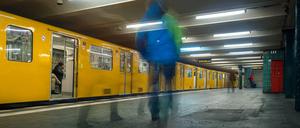 U-Bahnsteig in Berlin.