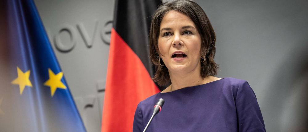Bundesaußenministerin Annalena Baerbock lehnt einen Energie-Importstopp aus Russland weiter ab.