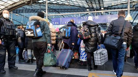 Am Berliner Hauptbahnhof kommen derzeit täglich Flüchtlinge aus der Ukraine an.