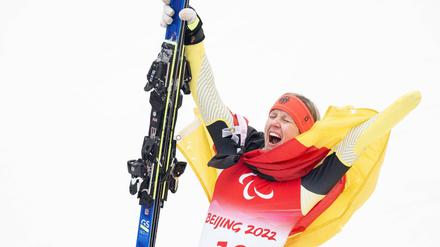 Andrea Rothfuss jubelt über Bronze.