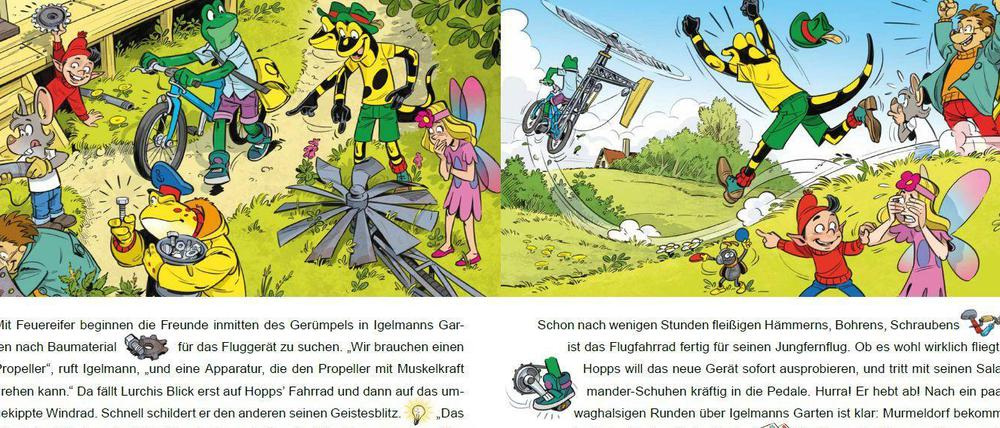 Eine Doppelseite aus Heft 166 von „Lurchis Abenteuer“.