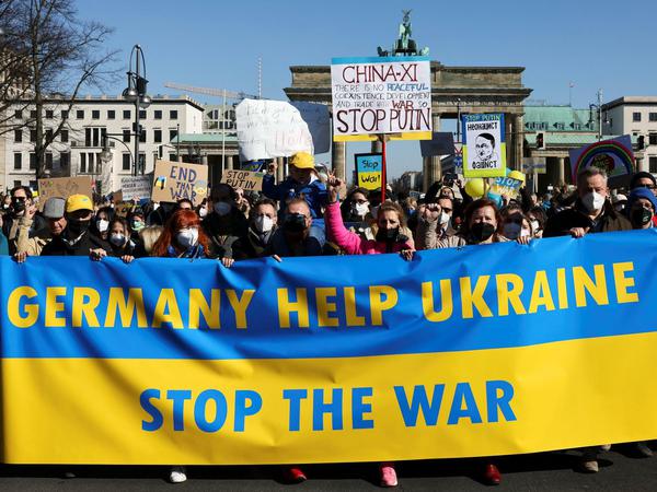 Hilfe für die Ukraine - die Demonstration war auch ein Signal der Solidarität.
