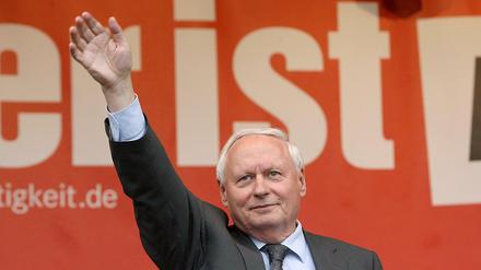 Oskar Lafontaine Im Wahlkampf 2009