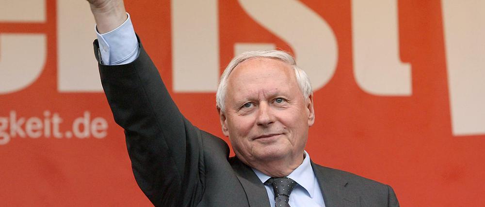 Oskar Lafontaine Im Wahlkampf 2009