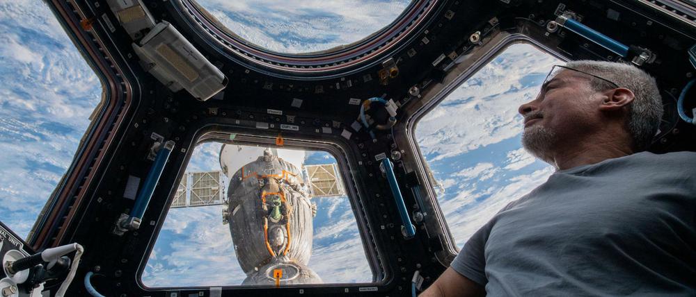 US-Astronaut Mark Vande Hei im Februar 2022 an Bord der ISS.