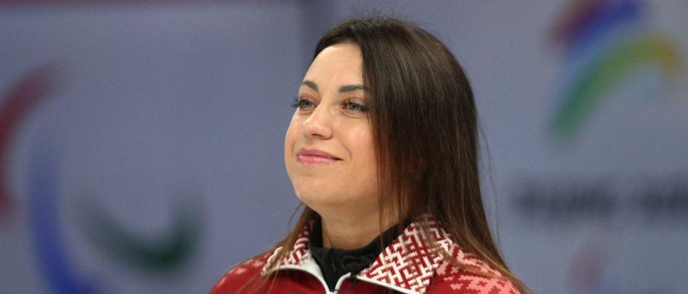 Poļina Rožkova im Ice Cube in Peking. In Lettland wohnt gerade ein anderer bei ihr zu Hause.