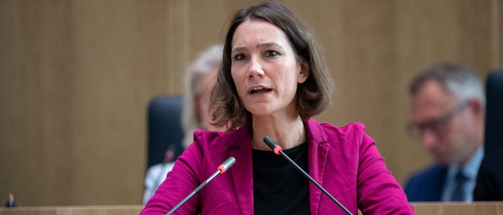 Anne Spiegel (Bündnis 90/Die Grünen), damals Ministerin für Klimaschutz, Umwelt, Energie und Mobilität und stellvertretende Ministerpräsidentin von Rheinland-Pfalz