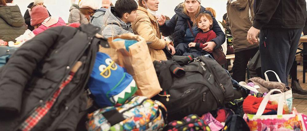 Dürfen sofort arbeiten. Flüchtlinge aus der Ukraine im Berliner Hauptbahnhof. 