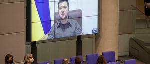 Videoansprache von Wolodymyr Selenskyi an die Abgeordneten des Deutschen Bundestages.