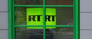 Das Logo des staatlichen russischen TV-Senders "Russia Today" (RT).