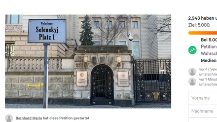 Fotomontage auf der Seite der Petition zur Straßenumbenennung.
