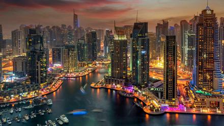 Die Skyline von Dubai.