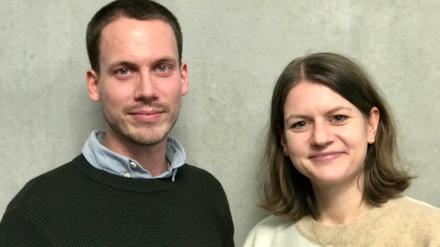 Konrad Schaller und Anne Zeng vom Ossietzky-Gymnasium haben den ersten Preis in der Kategorie "Unterricht innovativ" bekommen.