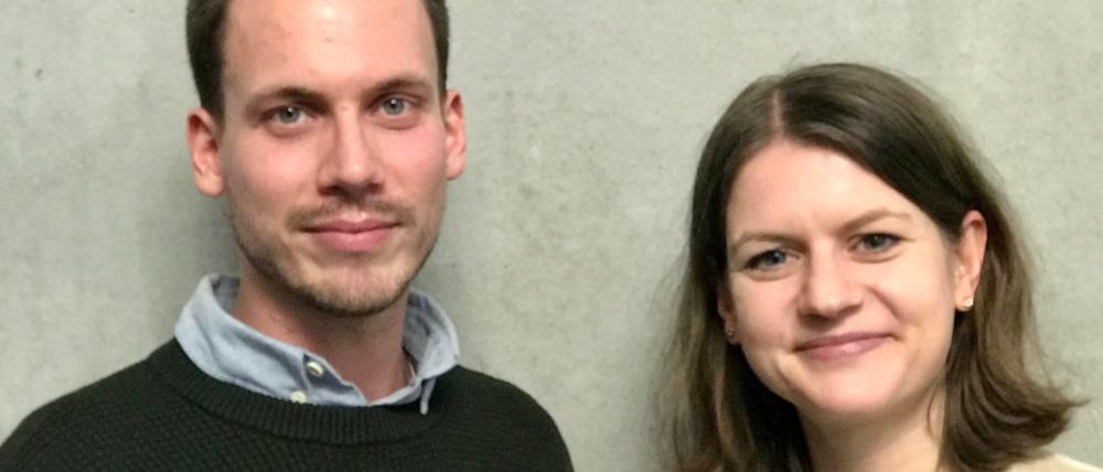Konrad Schaller und Anne Zeng vom Ossietzky-Gymnasium haben den ersten Preis in der Kategorie "Unterricht innovativ" bekommen.