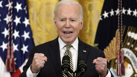 US-Präsident Joe Biden am 15. März 2022 im Weißen Haus 