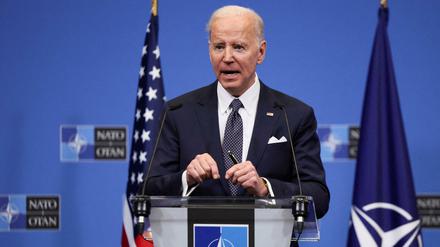 Prasident Joe Biden, hier beim Nato-Gipfel. möchte Russland aus den G20 ausschließen. Heute macht er sich in Polen ein Bild von den Folgen des Kriegs in der Ukraine. 