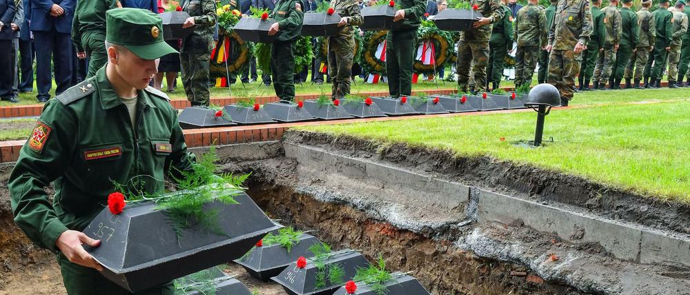Der Soldatenfriedhof in Lebus in Brandenburg. 