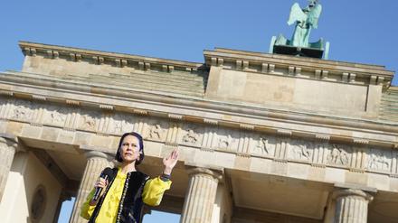 Natalia Klitschko bei ihrem Auftritt beim "Sound of Peace"-Konzert in Berlin. 