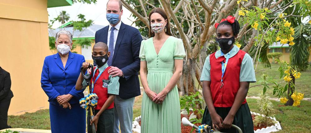 Besuch einer Schule in Nassau auf den Bahamas. 