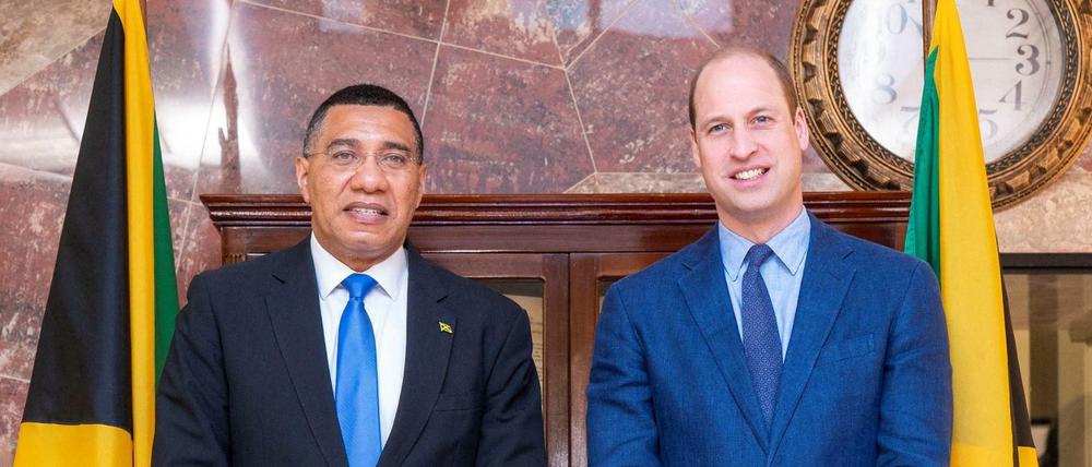 Prinz William und Jamaikas Premierminister Andrew Holness