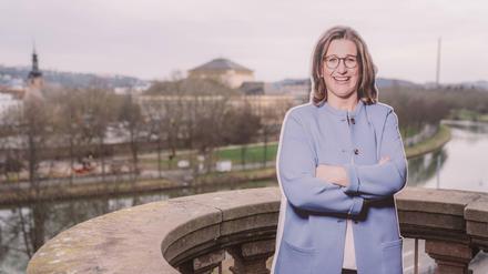 SPD-Spitzenkandidatin Anke Rehlinger, hier die Wahlkampfversion aus Pappe.